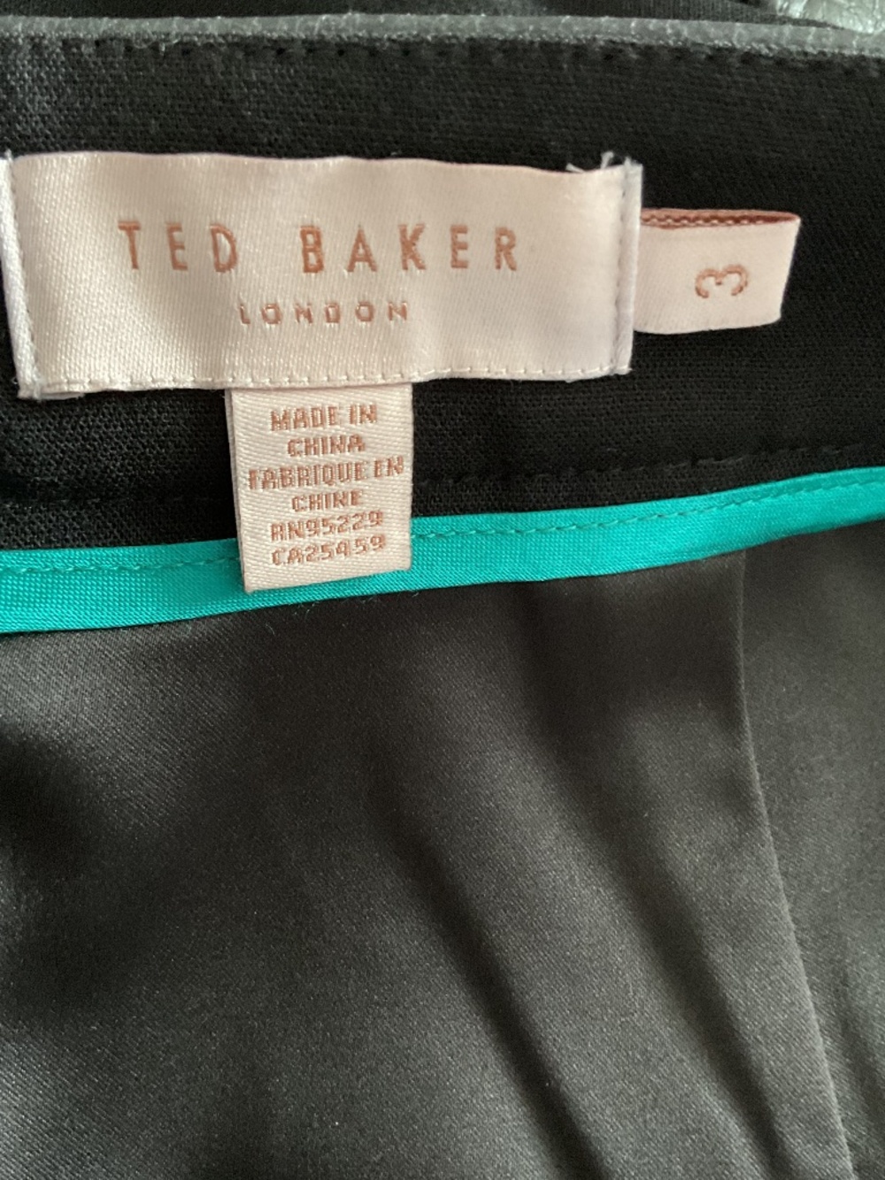 ⭐️ Ted Baker Heeley Asymmetrical Faux Leather Trim Skirt - size 12 - Picture 10 of 11